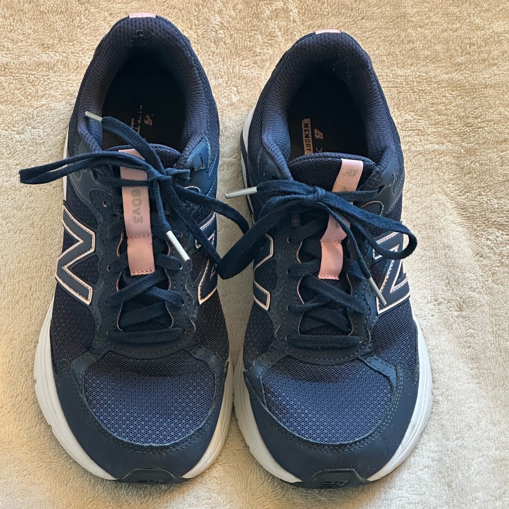 New Balance Blue and Pink Sneakers with Mesh Upper